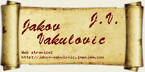 Jakov Vakulović vizit kartica